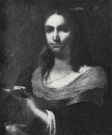 Anonimo — Furini Francesco - vicino a - sec. XVII - Figura femminile con coppa — insieme